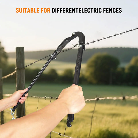 Beefy Heavy Duty Fence Fixer Wire Repair Tool With Lifetime Replacement Guarantee for Electric Fences used on barbed wire outdoors.