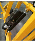 Heavy Duty 1.5 Ton 15000N DC Electric Mechanical Linear Actuator Smooth Push Rod Cylinder mounted on a yellow frame.