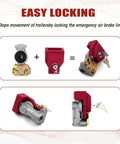 Plastic Glad Hand Lock For Trailer Security, 1 Pack With 2 Keys To Lock The Emergency Side Glad And Stop Trailer Theft Or Movement