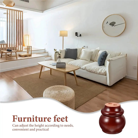 Four Pack Wooden Furniture Legs Replacement Set For Tables Sofas Cabinets Desks And Dressers Heavy Duty Feet Easy Install