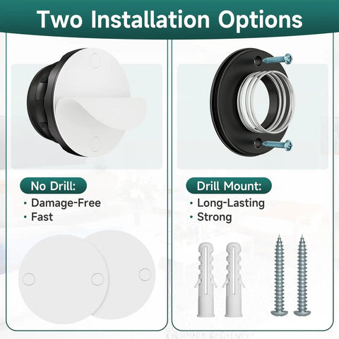 Two Pack Modern Black Door Stoppers For Wall No Drill Adhesive Or Screw Free Mount Textured Aluminum Wall Protectors