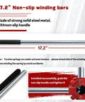 Heavy Duty Garage Door Torsion Spring Set 0.243 Inch Wire, 2 Inch ID, 28 Inch Length For 7 Or 8 Foot Doors, includes 17.2" winding bar