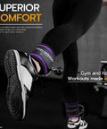 Premium Neoprene Ankle Strap For Cable Machines Women Workout Leg Strap in use with cushioned padding and sturdy D-ring.