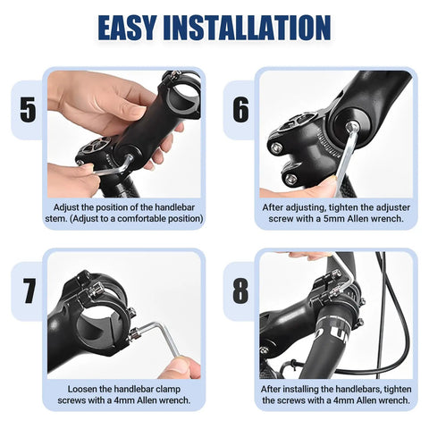 Installation guide for Adjustable Bike Stem For 25.4mm Handlebars And 28.6mm Forks, 100mm Center Length