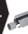 EZLB200 Three Piece Split Design PVC Conduit Body Connector for 2 Inch Gray Electrical Conduit Installations, side view