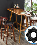 Kick Off Your Next Custom Build With This Pack Of Four 3 Inch Square Turntable Bases Delivering Smooth Swivel Bearing Plates For Heavy Duty Furniture Assembly Solid Black Steel Base under bar stools.