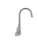 Gooseneck Kitchen Faucet 4 Inch Centerset Chrome Finish With 5 3 Eighths Inch Spout 2.2 GPM Pressure Compensating Aerator