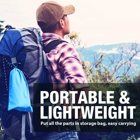 Backpacker with Gravity Water Filter Portable Purifier with 3L Bag and Tree Strap for Camping Hiking Emergency Prep BPA Free