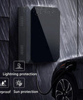 EV Charger Station Box Weatherproof Electric Vehicle Wall Protector With Combo Lock Anti Theft Galvanized Steel rugged cover on wall with rain.