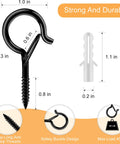 Dimensions and features of Heavy Duty Ceiling Hooks With Safety Lock No Slip 2.3 Inch Rustproof Metal Hooks For Hanging Plants.