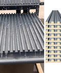 10 Pack Built Tough Corrugated Aluminum Roof Panels With Thermal Insulated Core For Pergola Sheds And Garages Weatherproof Outdoor Cladding Sheets draining water on an angled surface.