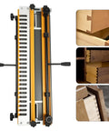 Heavy Duty Aluminum 24 Inch Manual Dovetail Jig Loaded With Killer Precision Router Bits And Rock Solid Cam Lock Clamps for straight furniture joinery.
