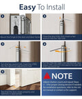 Step-by-step installation guide for Tough As Nails 2 Pack 4 Inch Self Closing Door Hinges with hex wrench adjustments.