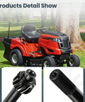 Lawn tractor with images of a Steering Shaft Five Eighths Inch With Sector Gear Kit And Pinion Gear Bearing Set for popular lawn tractors.