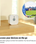 Super Smooth Wireless Smart Motion Sensor 3 Pack Wide Angle Indoor Outdoor Detection No Sweat Setup Works With Apple Home Alexa Google SmartThings Automate Your House Like A Pro Requires Thread Border Router on wooden shelf
