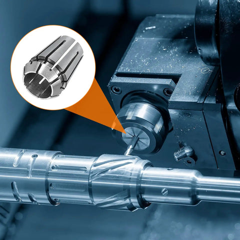 ER11 Spring Collet Chuck 8mm Precision Router Collet 65Mn Steel installed in CNC milling machine for precise tool grip
