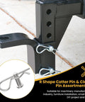 Beefy 12Pcs M8 Clevis Pins And M3 X 60Mm R Shape Cotter Clips Set In 304 Stainless Steel installed in hitch system