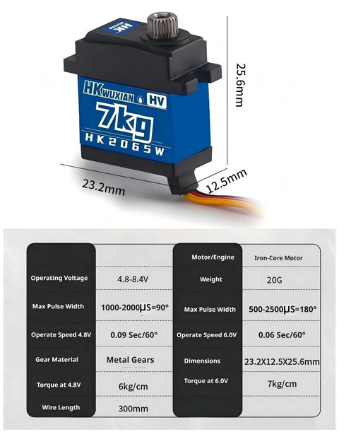 Heavy Duty 7Kg Metal Digital Servo Motor Featuring Bulletproof Gearing And Smooth Coreless Action Designed For Radio Control Cars Buggies and Robots