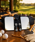 Heavy Duty Magnetic Golf Cart Side Mirrors That Snap Straight On Without Drilling Holes For Crystal Clear Wide Angle Sightlines And No Sweat Rear Navigation Today displayed with golf balls and accessories.