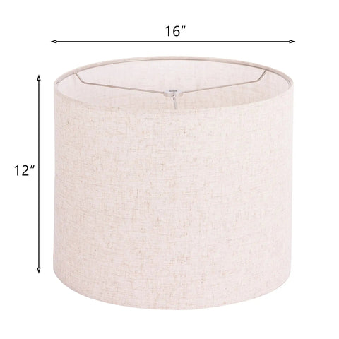 Super Easy Linen Drum Lampshade With Spider Fitter 16 Inch Top 16 Inch Bottom 12 Inch High Fits Table Bedside Floor Lamps