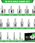 Professional Tile Hole Saw Kit With Dual Suction Cup Guide Jig And Sixteen Dry Wet Drill Bits From 6 To 50 Mm For Ceramic Tile Glass Granite Marble Drilling Like A Boss, 18-piece diamond hole saw set, 6-50mm bits