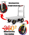 Heavy Duty Pneumatic Casters With Shock Absorbing Air Filled Tires For Wheelbarrow Replacement, 360-degree rotation for easy maneuvering.