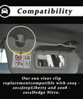 Compatibility display of Two Pcs Car Sun Visor Clip For Jeep Liberty 2005-2012 And Dodge Nitro 2008-2012