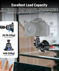 3 Inch Suction Cup Camera Mount With Dual Ball Head Arm And Quick Release, 360 Degree Rotation For Action Cams And Phones on glass