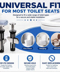 Heavy Duty Toilet Seat Bolt Kit With Stainless Steel Fasteners, Waterproof Universal Mounting Hardware for most toilet seats