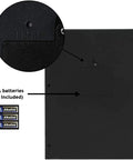 Back view of Realistic ATM Piggy Bank For Kids And Adults With Card And PIN Mini Black ATM Machine battery compartment