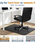 55X35 Inches Anti Slip Chair Mat for Hardwood Floors Under Desk, shown in home office setup protecting floor from chair wheels.