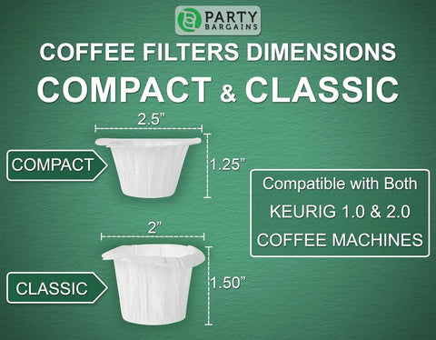 Compact Disposable Coffee Filter Liners For Keurig Reusable Pods, 300 Count Pack, Slim Paper Inserts For Cleaner Brews, Fits Most K Cup Pods, Single Serve Coffee Filter Accessories