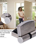Stainless Steel Hydraulic Door Hinge Set For Right Opening Interior Doors 2 Pack 8.6 X 7.2 Cm with rubber pad detail