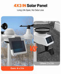 All In One WiFi Weather Station With 7 In 1 Sensor For Indoor Outdoor Use, 7.5 Inch Color Display, solar panel comparison