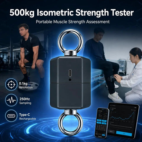 500 Kg Isometric Strength Tester With Gym Grade Wireless Data Tracking, Push Pull Dynamometer, Digital Force Gauge For Athletic Performance Testing, Explosive Power And Peak Force Measurement For Training And Sports Science on athlete