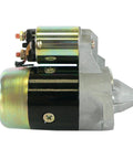Shop Grade 12 Volt Starter Motor For Nissan Auto And Light Truck With 8 Teeth Straight Up Bolt On Replacement Part showing a detailed side view.
