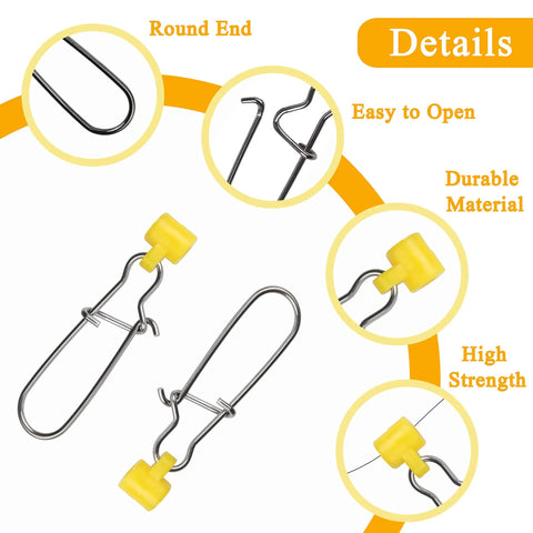 Heavy Duty Fishing Line Sinker Slides Kit With Duo Lock Snaps For Catfishing Rigs 25 Pcs Sinker Line Connectors For Saltwater And Freshwater Bottom Fishing 5 Color Options