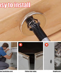 2 Sets Cabinet Magnetic Snaps For Drawers And Doors installation example with hidden circle magnet clasp, easy install, strong hold.