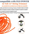 12 Pack AL2420P Pre Cut Twisted Trimmer Line 0.095 Inch, 183 Feet, Replacement String for EGO Multi Head Weed Eater