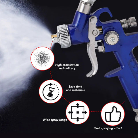 Heavy Duty Pro Grade Hvlp Spray Gun Dishes Out A Killer Smooth Finish With Solid Brass Nozzle And Easy Flow Controls for delicate spray.