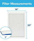 Heavy Duty HVAC Air Filter For Furnace And AC 13.81x19.81x0.78 Inches Pleated 1 Inch Electrostatic MERV 13 MPR 2200