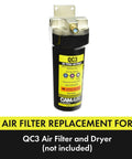 Replacement Desiccant Cartridge for QC3 Filter and CamAir Dryer System Three Stage Filtration front view