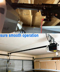 Plug And Play Tensioner Assembly With Bolt And Master Links For Chamberlain LiftMaster Garage Door Opener Spring Replacement Fits 41B4103 41C5141 Hassle Free Fix, showing installation in garage opener.