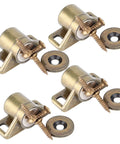Vintage Magnetic Door Catch Set 4 Pieces Zinc Alloy Hardware for Cabinets and Wardrobes Green Bronze Finish Durable Easy Install