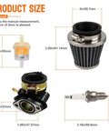 GY6 Carburetor PD24J 24mm For 125cc To 150cc 4 Stroke Engines Electric Choke Intake Manifold kit with air and oil filter