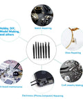 Go-To All-in-One 7-Piece Precision Tweezers Set - Anti-Static Stainless Steel ESD Tweezers Kit For Electronics, Soldering, Jewelry