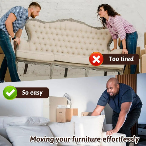12 Pack Self Adhesive Furniture Sliders For Carpeted And Hardwood Floors 2 Inch Chair Movers Gliders That Glide With Ease And Protect Floors Coffee Color Ideal For Sofas Tables And Beds
