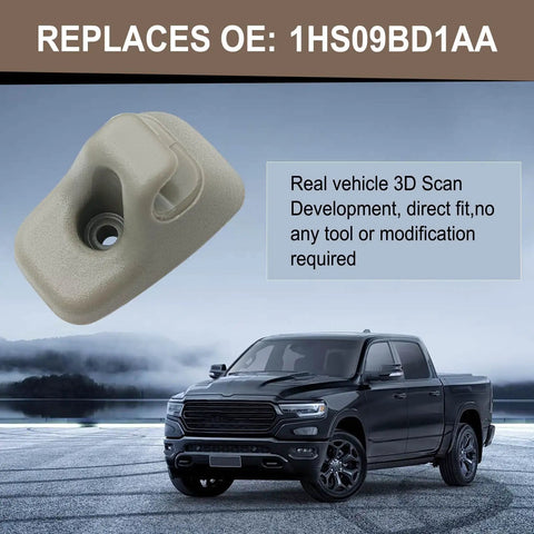2 Pcs Beige Sun Visor Clips For Dodge Ram 1500 2500 3500 4500 5500, Sun Visor Retainer Clip Replacement OE 1HS09BD1AA
