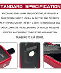 Ford TPMS Relearn Tool Upgraded EL50449 with battery compartment and LED indicators.