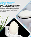 Heavy Duty Toilet Lid Back Support Cushion For Seniors And Postpartum Moms Water Resistant Non Slip Lumbar Pillow on toilet with vegan leather